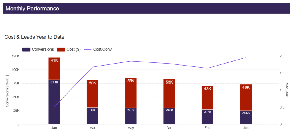 Demo SEM Monthly Performance Dashboard