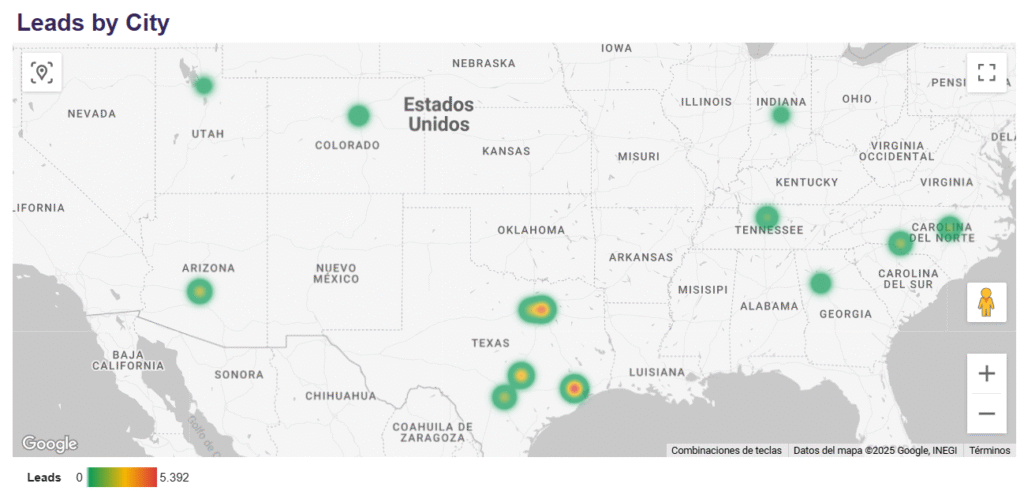 Leads Map 1 - SEM Performance Demo Dashboard